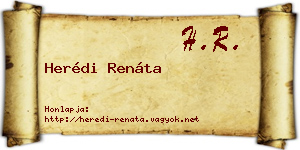 Herédi Renáta névjegykártya